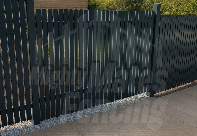 vertical steel batten fencing 3