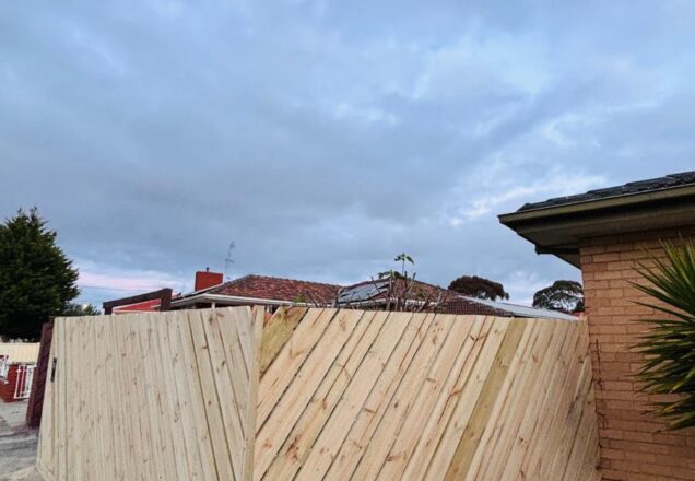 Diagonal Timber Fence - Dallas-3