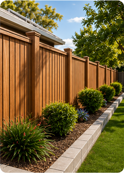 Professionally maintained residential fence